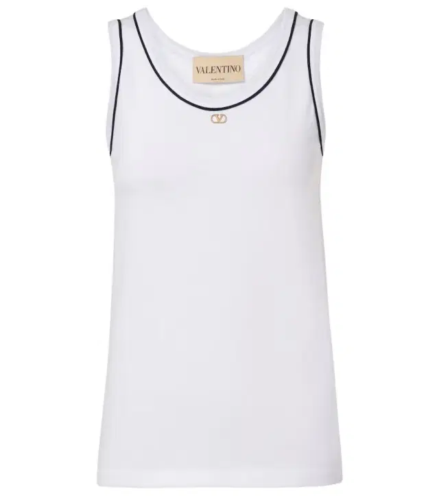 Valentino VLogo cotton jersey tank top