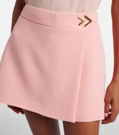 Valentino VGold virgin wool crêpe miniskirt | Thumbnail 4 Valentino VGold virgin wool crêpe miniskirt | Thumbnail 4