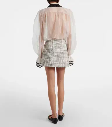 Valentino Cotton-blend tweed miniskirt | Thumbnail 3