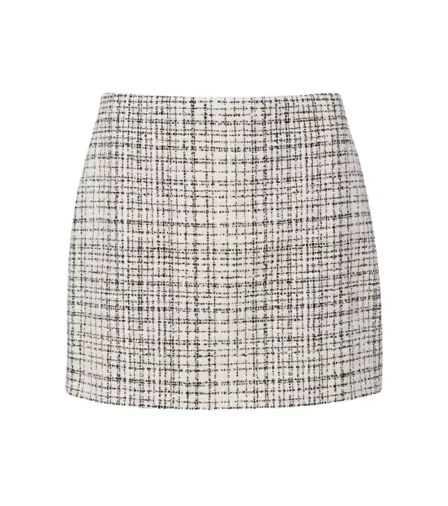 Valentino Cotton-blend tweed miniskirt
