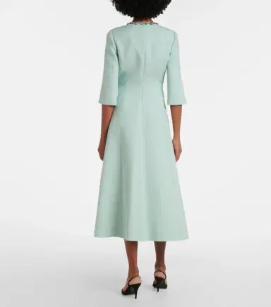 Valentino Crepe Couture embellished midi dress | Thumbnail 5 Valentino Crepe Couture embellished midi dress | Thumbnail 5