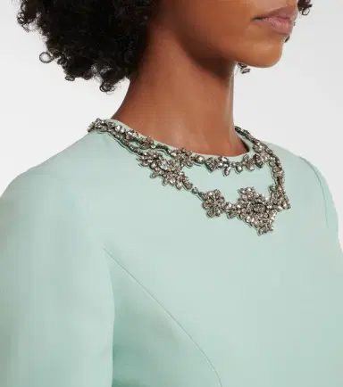 Valentino Crepe Couture embellished midi dress | Thumbnail 6 Valentino Crepe Couture embellished midi dress | Thumbnail 6