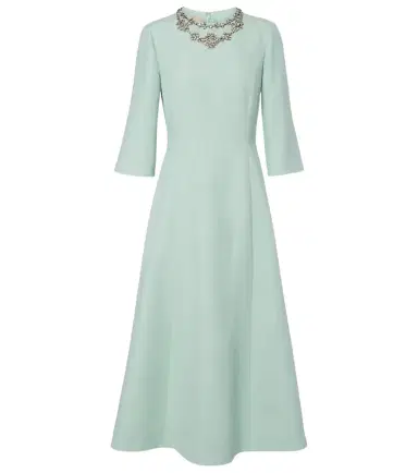 Valentino Crepe Couture embellished midi dress | Thumbnail 1 Valentino Crepe Couture embellished midi dress | Thumbnail 1