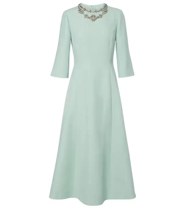 Valentino Crepe Couture embellished midi dress