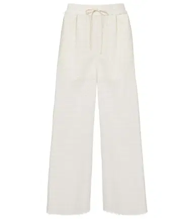 Valentino Broderie anglaise cotton wide-leg pants | Thumbnail 1