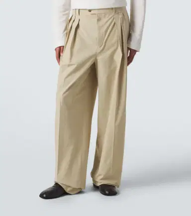Calvin Klein Collection Baxter pleated cotton straight pants | Thumbnail 3