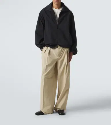 Calvin Klein Collection Baxter pleated cotton straight pants | Thumbnail 4