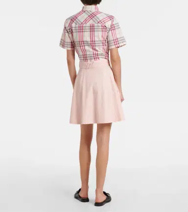 Burberry Josselyn belted cotton miniskirt | Thumbnail 4 Burberry Josselyn belted cotton miniskirt | Thumbnail 4