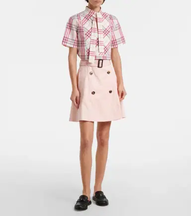 Burberry Josselyn belted cotton miniskirt | Thumbnail 5 Burberry Josselyn belted cotton miniskirt | Thumbnail 5