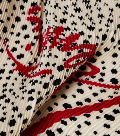 Valentino Pleated polka-dot silk twill scarf | Thumbnail 2 Valentino Pleated polka-dot silk twill scarf | Thumbnail 2
