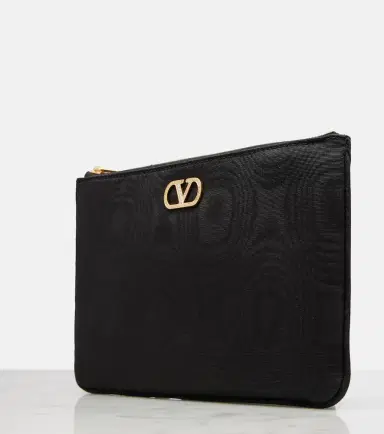 Valentino Garavani VLogo Swarovski-embellished moiré pouch | Thumbnail 2 Valentino Garavani VLogo Swarovski-embellished moiré pouch | Thumbnail 2