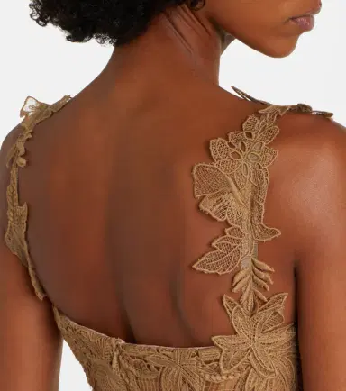 Oscar de la Renta Floral guipure lace midi dress | Thumbnail 5 Oscar de la Renta Floral guipure lace midi dress | Thumbnail 5