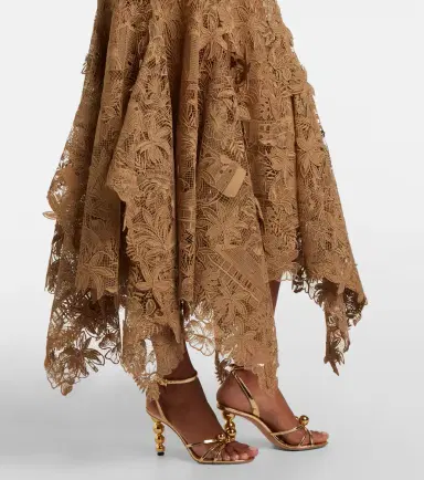 Oscar de la Renta Floral guipure lace midi dress | Thumbnail 7 Oscar de la Renta Floral guipure lace midi dress | Thumbnail 7