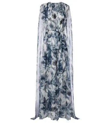 Oscar de la Renta Caped silk gown | Thumbnail 1