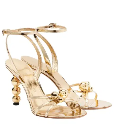 Ferragamo Karina metallic leather sandals | Thumbnail 1 Ferragamo Karina metallic leather sandals | Thumbnail 1
