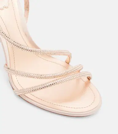 René Caovilla Erin embellished satin slingback sandals | Thumbnail 2