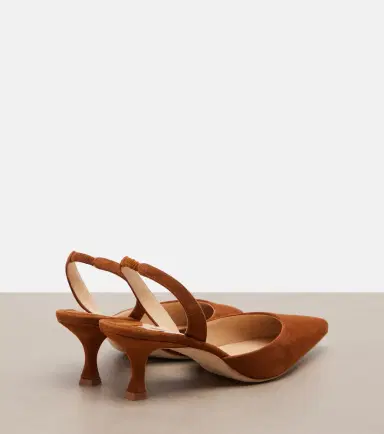 Manolo Blahnik Carolyne suede slingback pumps | Thumbnail 2 Manolo Blahnik Carolyne suede slingback pumps | Thumbnail 2