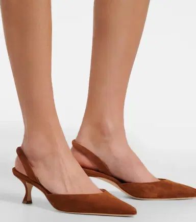 Manolo Blahnik Carolyne suede slingback pumps | Thumbnail 5 Manolo Blahnik Carolyne suede slingback pumps | Thumbnail 5