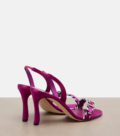 Manolo Blahnik Sumbasan embellished satin sandals | Thumbnail 3