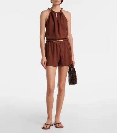 ViX Paula Hermanny Janet linen-blend shorts | Thumbnail 4 ViX Paula Hermanny Janet linen-blend shorts | Thumbnail 4