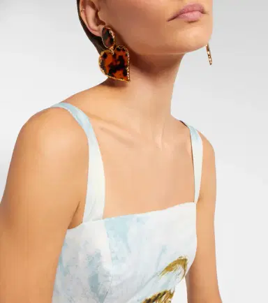 Oscar de la Renta Heart embellished clip-on earrings | Thumbnail 5