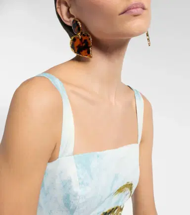 Oscar de la Renta Heart embellished clip-on earrings | Thumbnail 6