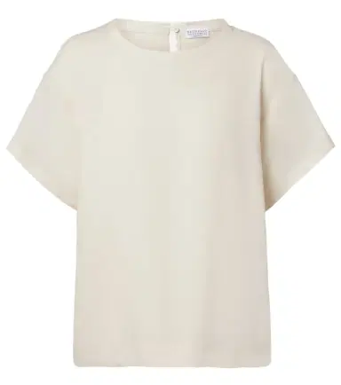 Brunello Cucinelli Oversized linen T-shirt | Thumbnail 1