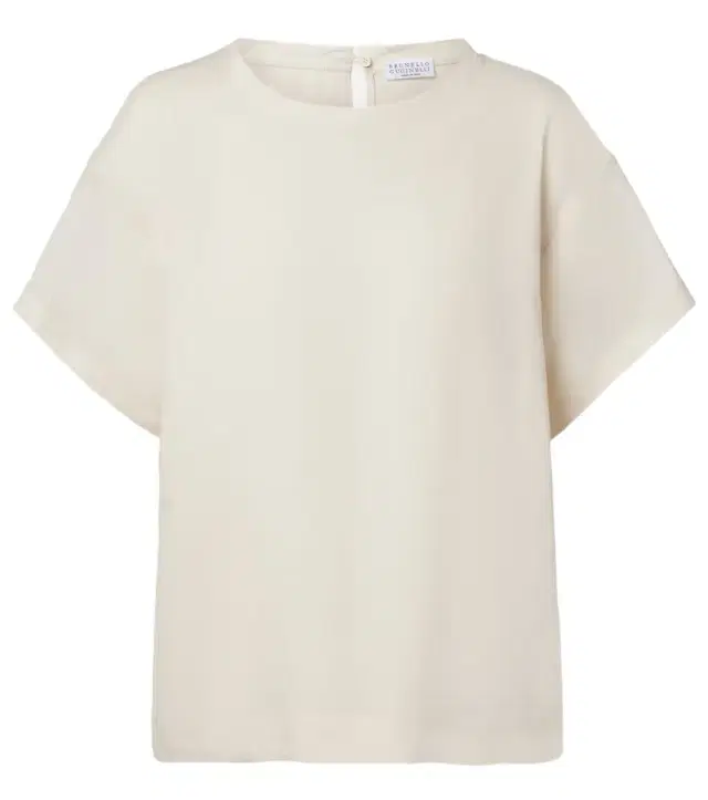 Brunello Cucinelli Oversized linen T-shirt