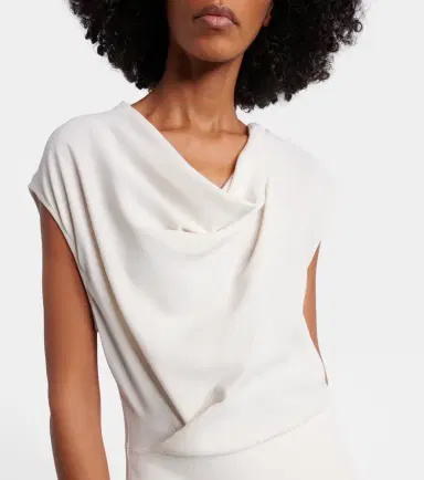 Brunello Cucinelli Draped wool-blend maxi dress | Thumbnail 2 Brunello Cucinelli Draped wool-blend maxi dress | Thumbnail 2