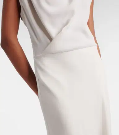Brunello Cucinelli Draped wool-blend maxi dress | Thumbnail 3 Brunello Cucinelli Draped wool-blend maxi dress | Thumbnail 3