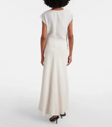Brunello Cucinelli Draped wool-blend maxi dress | Thumbnail 5 Brunello Cucinelli Draped wool-blend maxi dress | Thumbnail 5