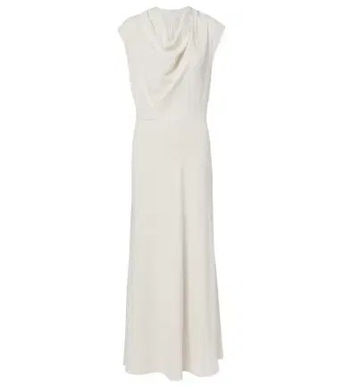 Brunello Cucinelli Draped wool-blend maxi dress | Thumbnail 1 Brunello Cucinelli Draped wool-blend maxi dress | Thumbnail 1
