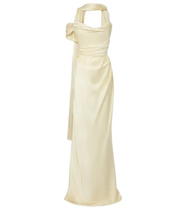 Nova Vixen scarf-detail satin bustier gown