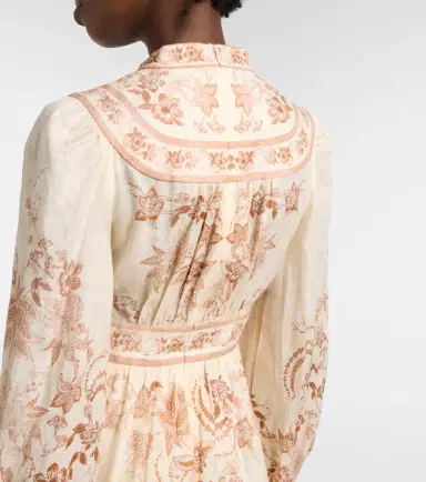 Zimmermann Indra floral linen midi dress | Thumbnail 6 Zimmermann Indra floral linen midi dress | Thumbnail 6