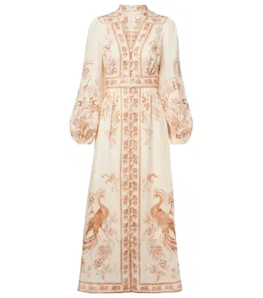 Zimmermann Indra floral linen midi dress | Thumbnail 1 Zimmermann Indra floral linen midi dress | Thumbnail 1