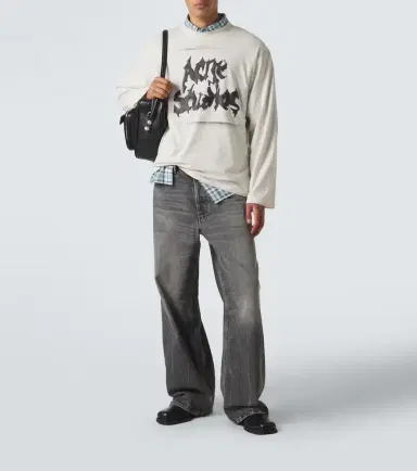 Acne Studios Logo cotton-blend jersey T-shirt | Thumbnail 2 Acne Studios Logo cotton-blend jersey T-shirt | Thumbnail 2