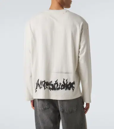 Acne Studios Logo cotton-blend jersey T-shirt | Thumbnail 4 Acne Studios Logo cotton-blend jersey T-shirt | Thumbnail 4