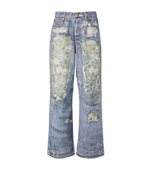 1981 trompe l'ail wide-leg jeans