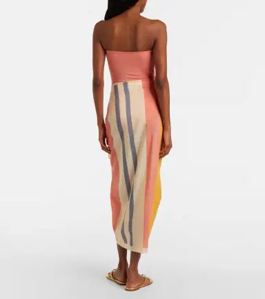 Eres Croquant striped cotton and silk beach cover-up | Thumbnail 3