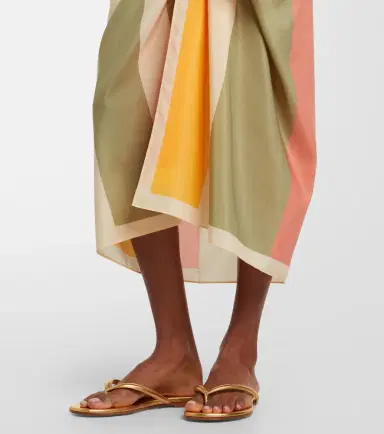 Eres Croquant striped cotton and silk beach cover-up | Thumbnail 4