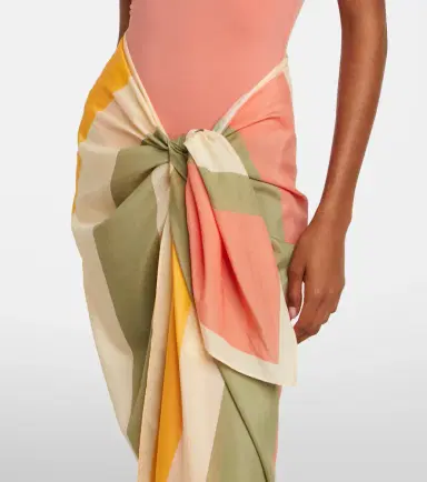 Eres Croquant striped cotton and silk beach cover-up | Thumbnail 5