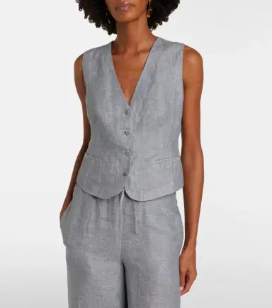 Eres Créatif linen vest | Thumbnail 3 Eres Créatif linen vest | Thumbnail 3