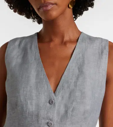 Eres Créatif linen vest | Thumbnail 4 Eres Créatif linen vest | Thumbnail 4
