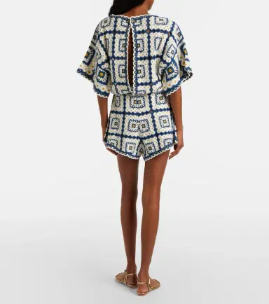 ALÉMAIS Alémais Dolly crochet cotton romper | Thumbnail 6 ALÉMAIS Alémais Dolly crochet cotton romper | Thumbnail 6