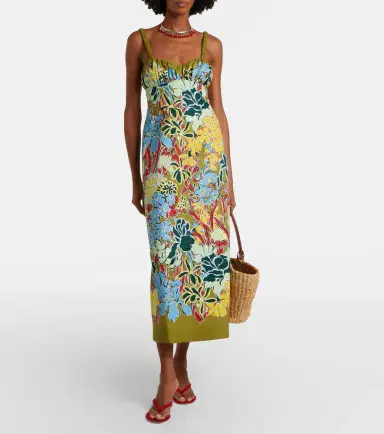ALÉMAIS Alémais Solstice floral cotton midi dress | Thumbnail 5