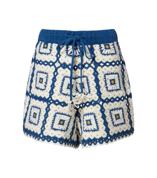 Alemais Alémais Dolly crochet cotton shorts
