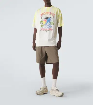 Balenciaga Printed tie-dye cotton jersey T-shirt | Thumbnail 6