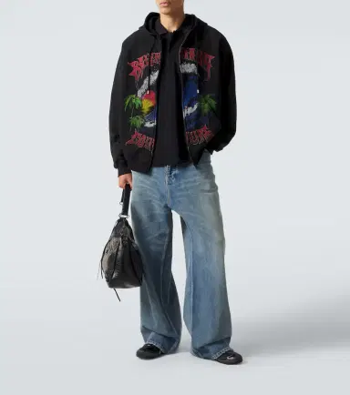 Balenciaga Distressed wide-leg jeans | Thumbnail 3