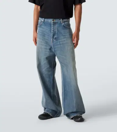 Balenciaga Distressed wide-leg jeans | Thumbnail 6