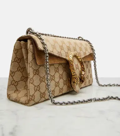 Gucci Dionysus GG canvas Small suede-trimmed crossbody bag | Thumbnail 3 Gucci Dionysus GG canvas Small suede-trimmed crossbody bag | Thumbnail 3